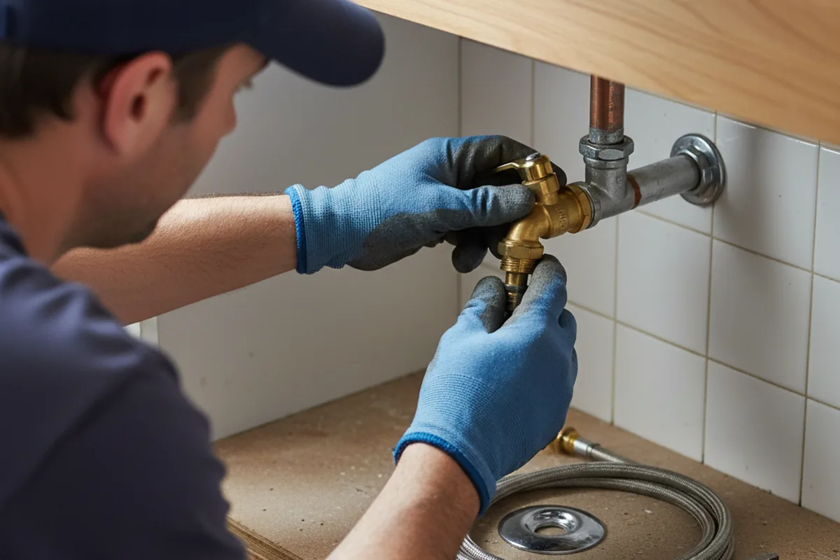 Shutoff valve and fitting work during Faucet and Fixture Repair in Hillsborough